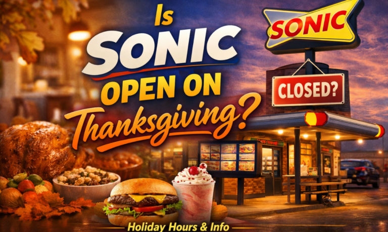 Is Sonic open on Thanksgiving?